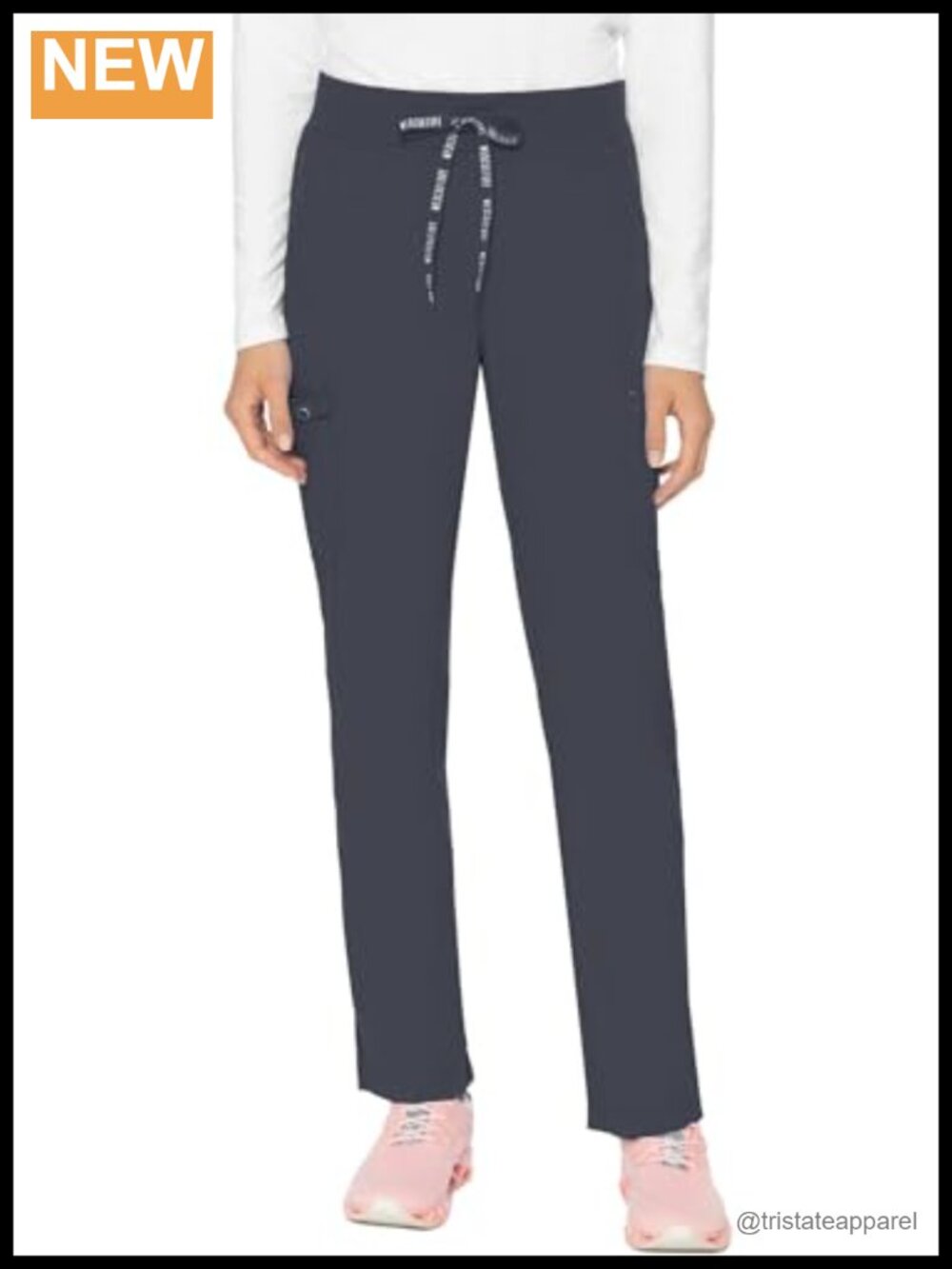 Women's Yoga Waist Scrub Pants Straight Leg 6 Pockets